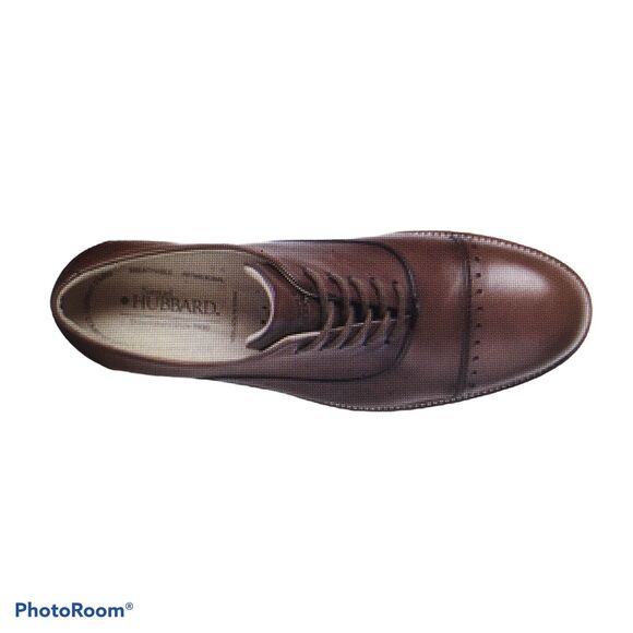 Samuel Hubbard Mens 8 Market Cap Semi Brogue Whiskey Cap Toe Oxford Vibram NEW